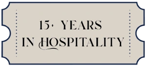 15+ years in hospitality